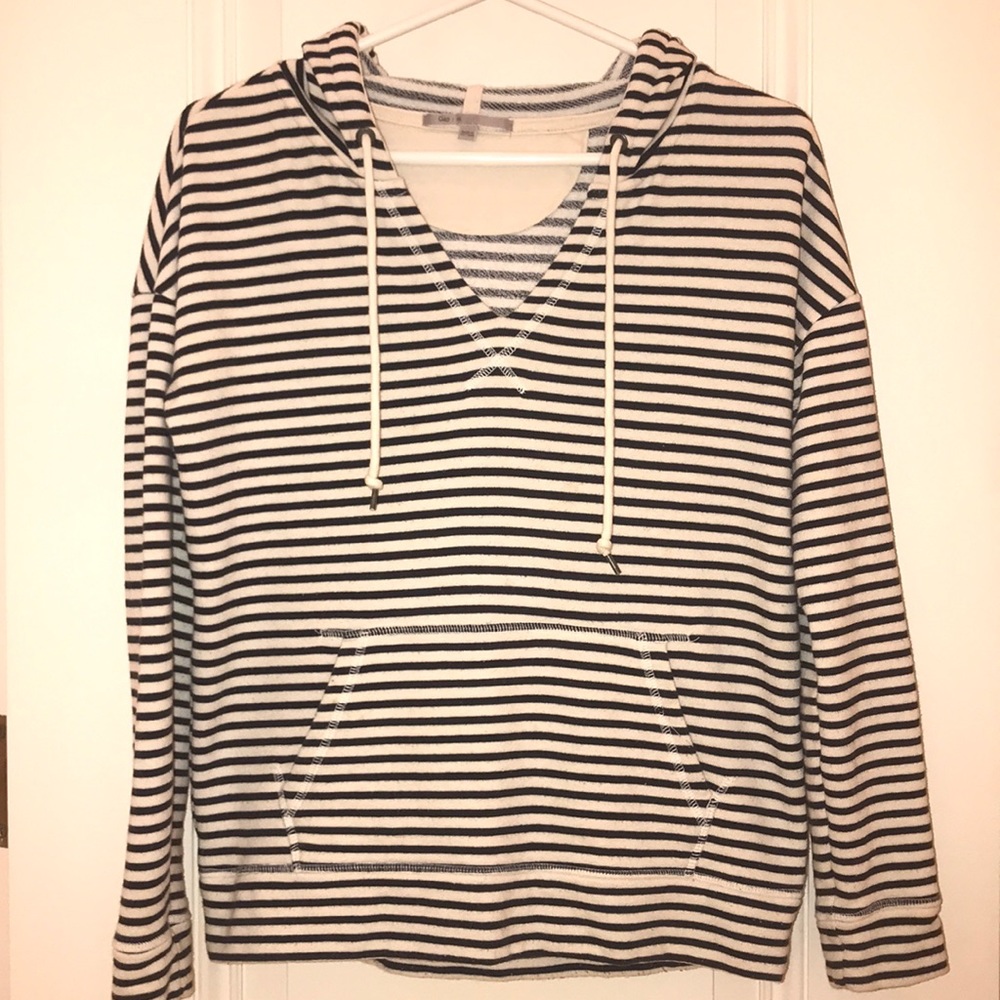 Gap Cotton striped hoodie